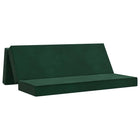 Foldable Sofa Bed 180 x 67 x 45 cm Dark Green