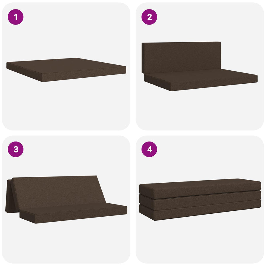 Vouwbare Bankbed 200 x 67 x 45 cm Taupe