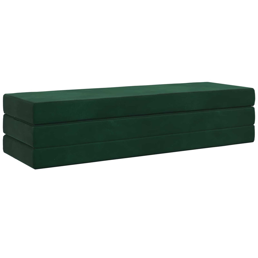 Vouwbare Bankbed 200 x 67 x 45 cm Donkergroen
