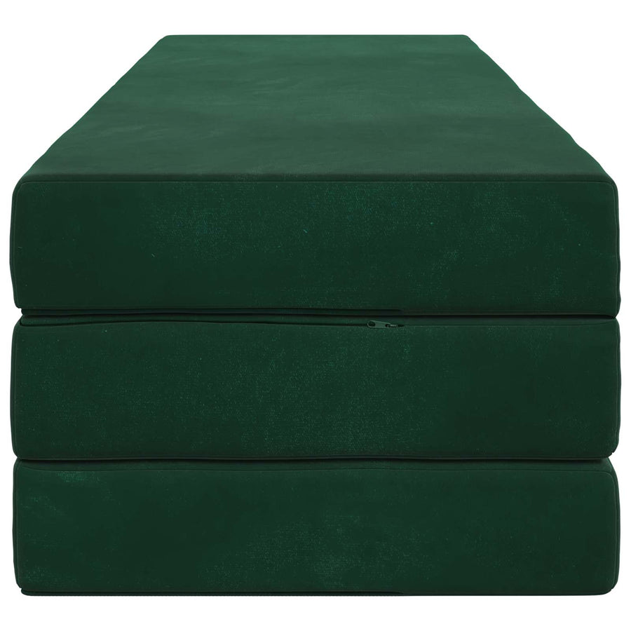 Vouwbare Bankbed 200 x 67 x 45 cm Donkergroen