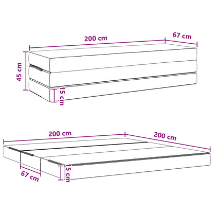 Vouwbare Bankbed 200 x 67 x 45 cm Donkergroen