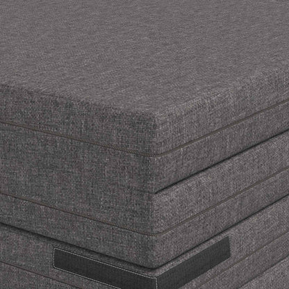 Vouwbare Bankbed 140 x 67 x 45 cm Lichtgrijs