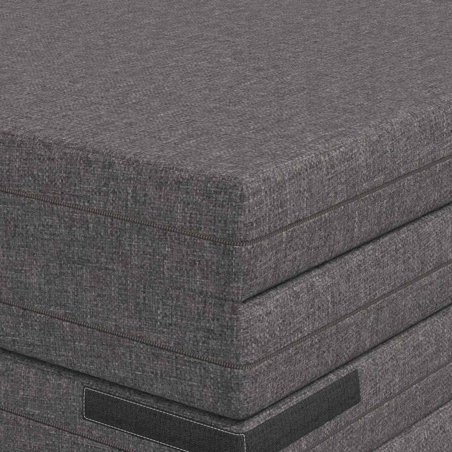 Vouwbare Bankbed 140 x 67 x 45 cm Lichtgrijs