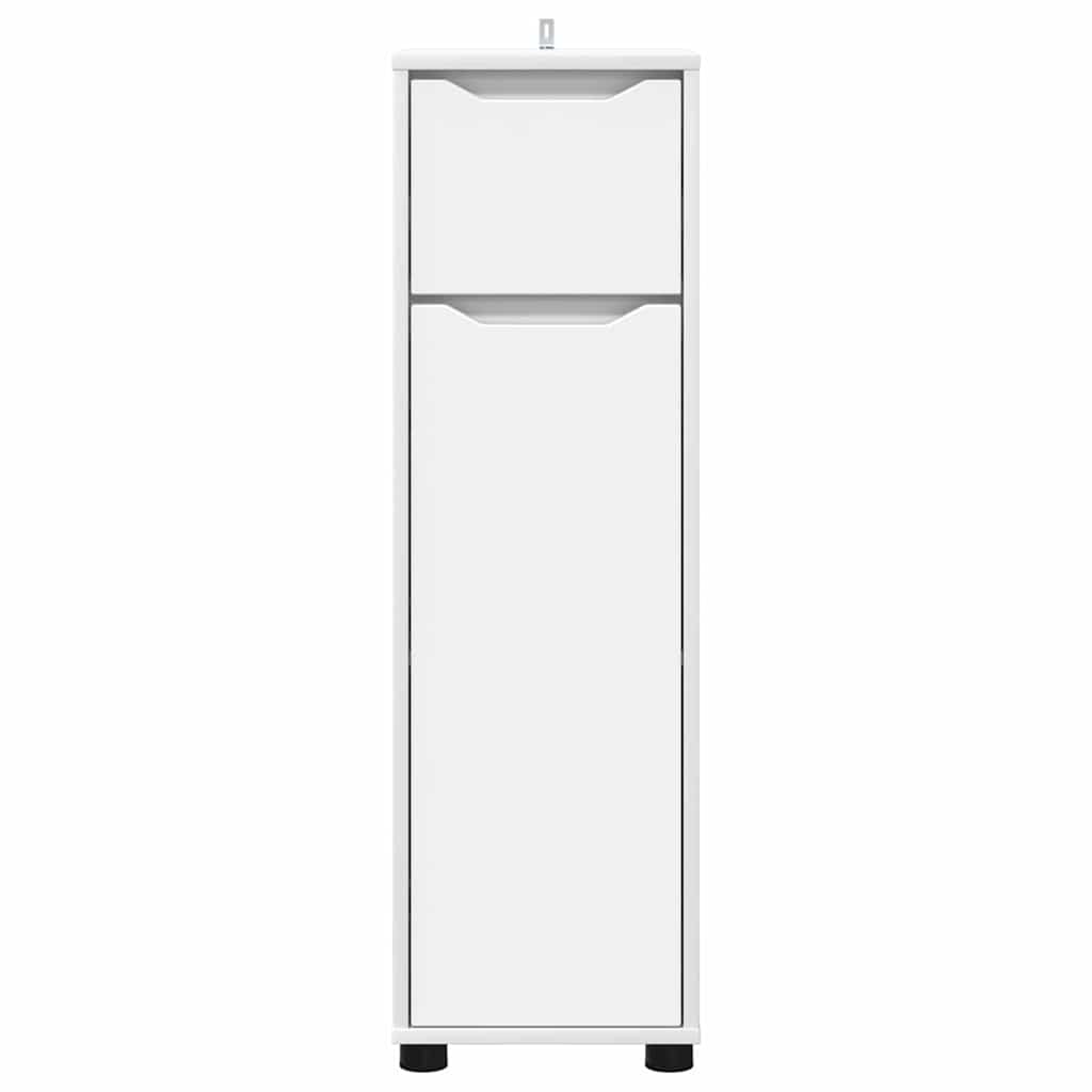 Badkamer Kast met lade Wit 30,5 x 30 x 101 cm Bewerkt hout