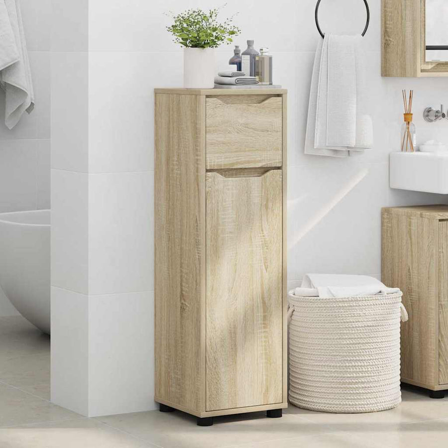 Badkamer Kast Sonoma Eiken 30,5 x 30 x 101 cm Bewerkt hout