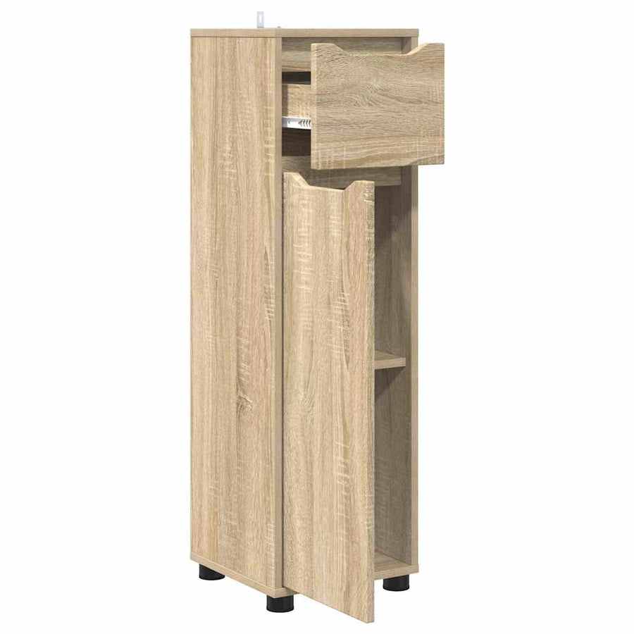 Badkamer Kast Sonoma Eiken 30,5 x 30 x 101 cm Bewerkt hout