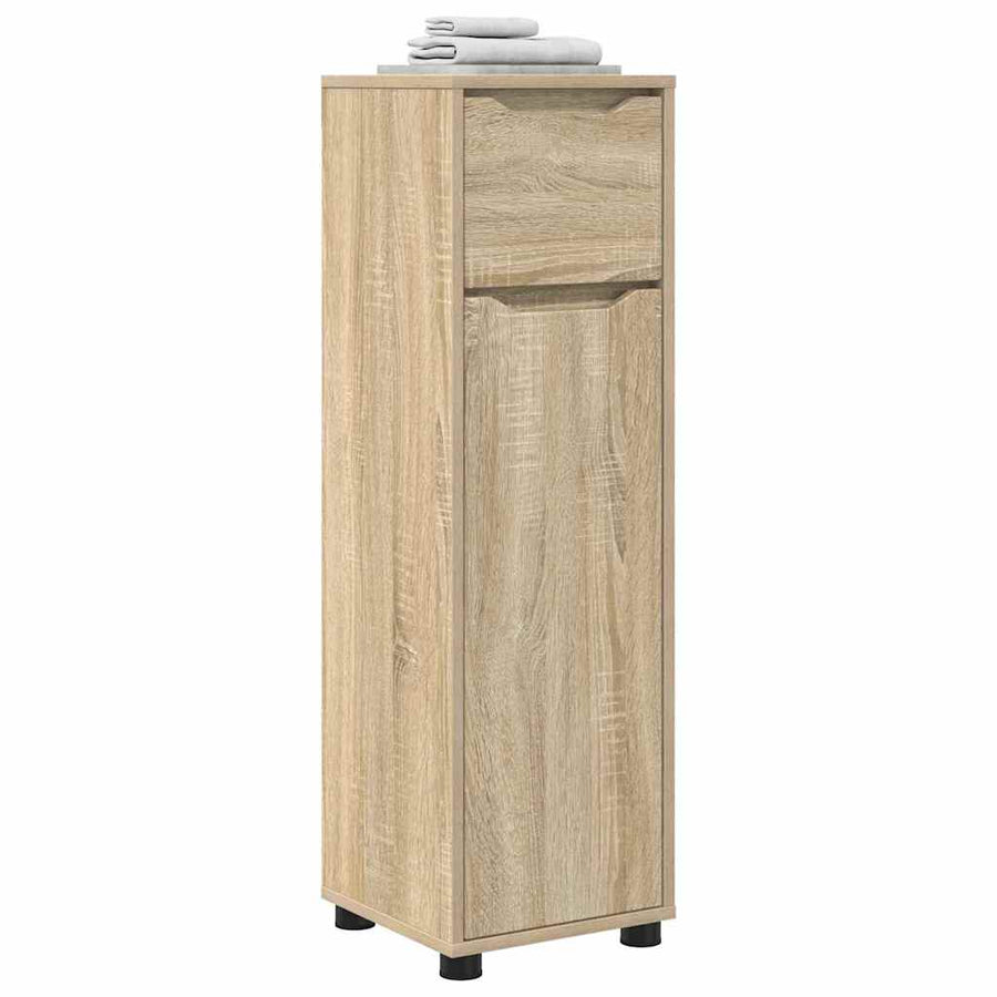Badkamer Kast Sonoma Eiken 30,5 x 30 x 101 cm Bewerkt hout