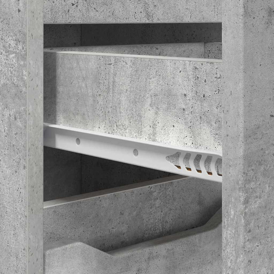 Badkamer Kast Beton Grijs 30,5 x 30 x 101 cm Bewerkt hout
