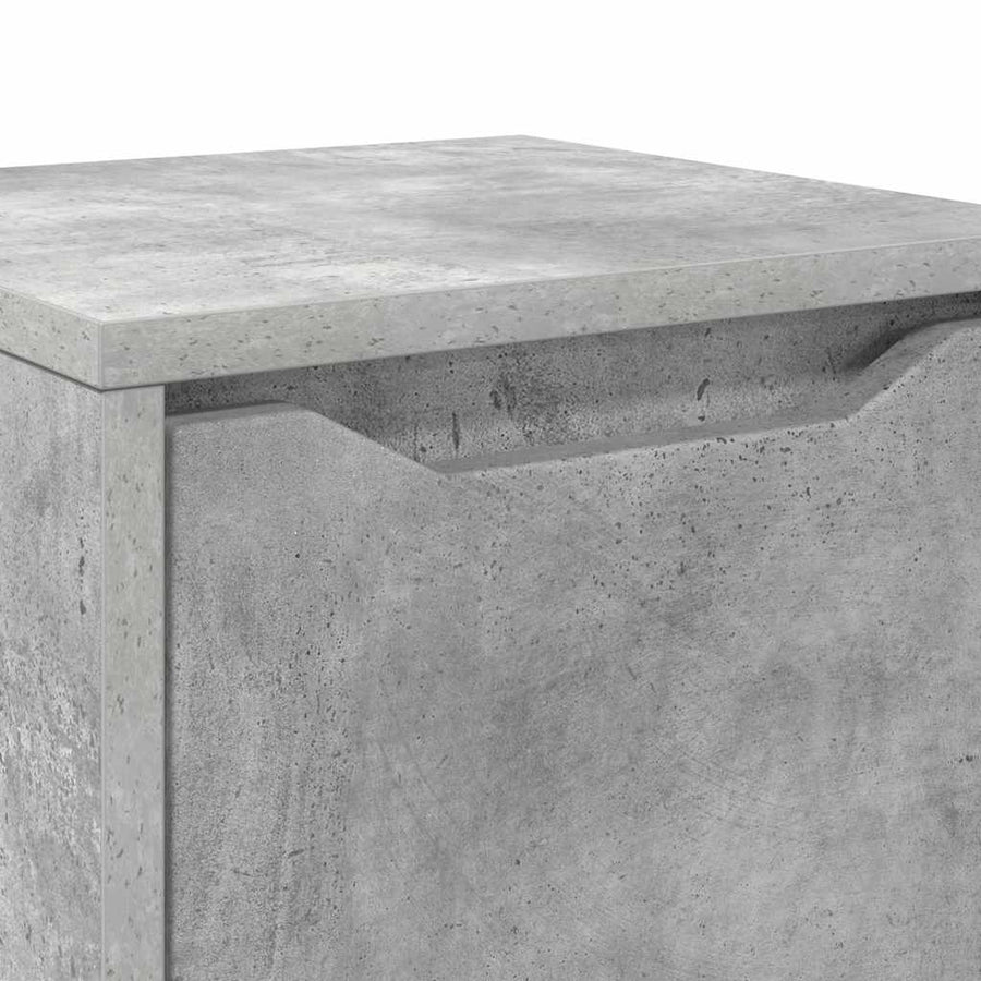Badkamer Kast Beton Grijs 30,5 x 30 x 101 cm Bewerkt hout
