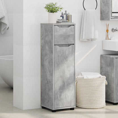 Badkamer Kast Beton Grijs 30,5 x 30 x 101 cm Bewerkt hout