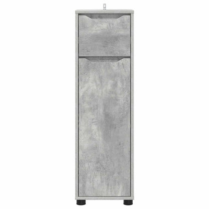 Badkamer Kast Beton Grijs 30,5 x 30 x 101 cm Bewerkt hout