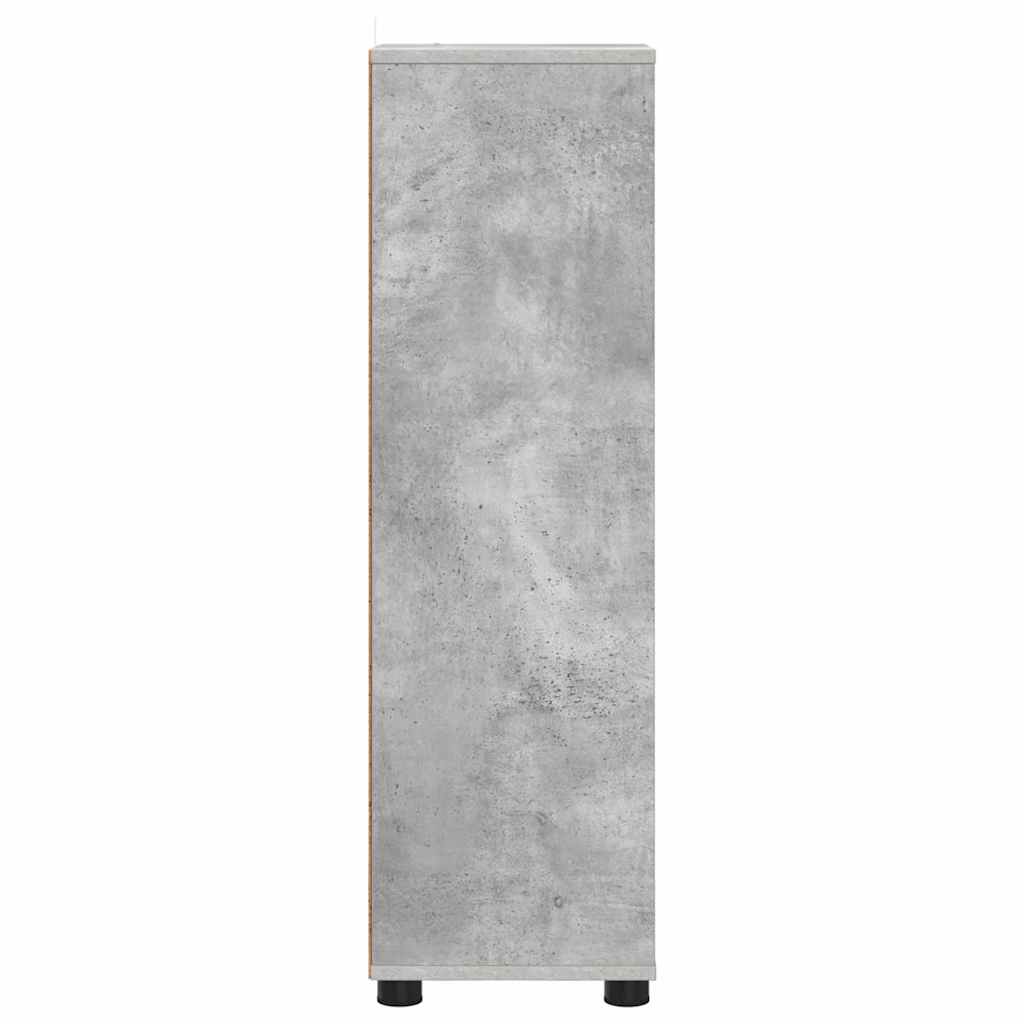 Badkamer Kast Beton Grijs 30,5 x 30 x 101 cm Bewerkt hout