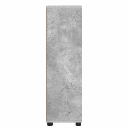 Badkamer Kast Beton Grijs 30,5 x 30 x 101 cm Bewerkt hout