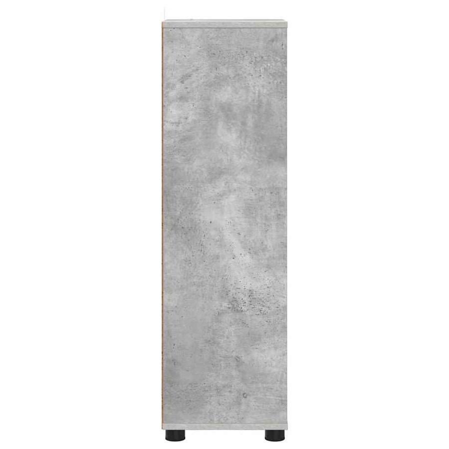 Badkamer Kast Beton Grijs 30,5 x 30 x 101 cm Bewerkt hout