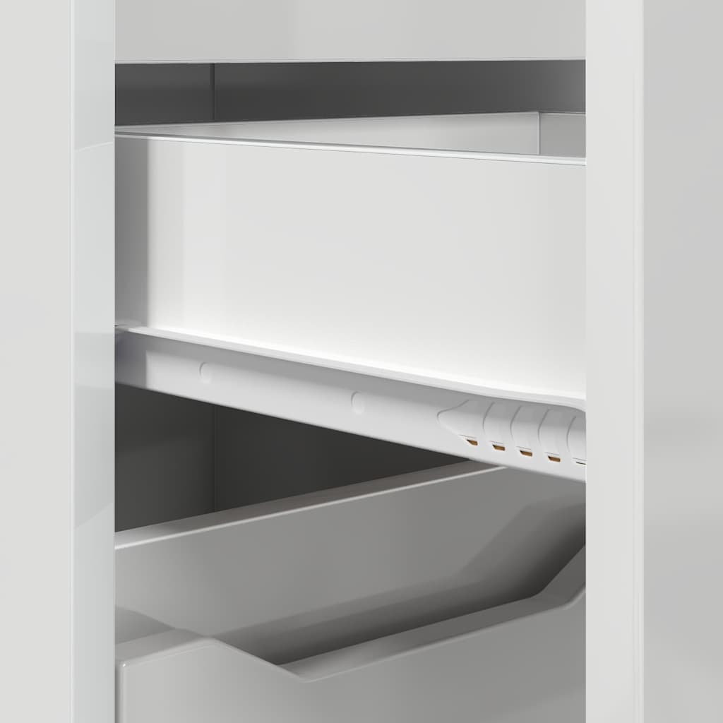 Badkamer Kast Hoogglans wit 30,5 x 30 x 101 cm Bewerkt hout