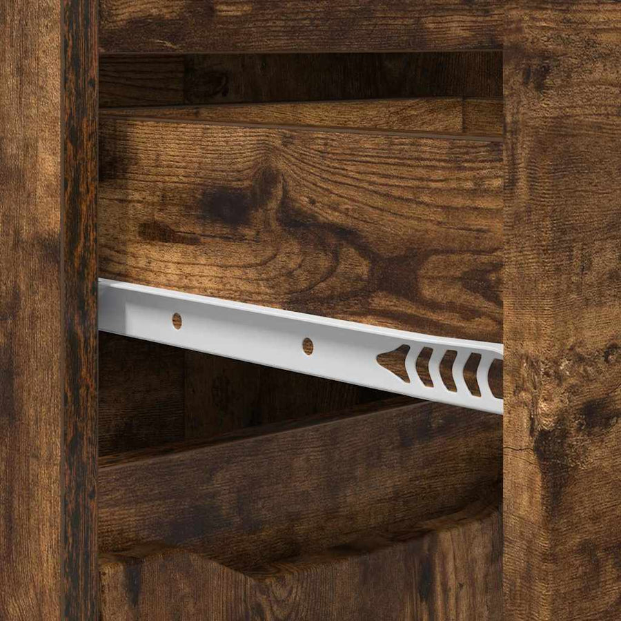 Badkamer Kast Gerookt eiken 30,5 x 30 x 101 cm Bewerkt hout