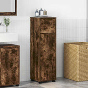 Badkamerkast 30,5x30x101 cm gerookt eiken bewerkt hout