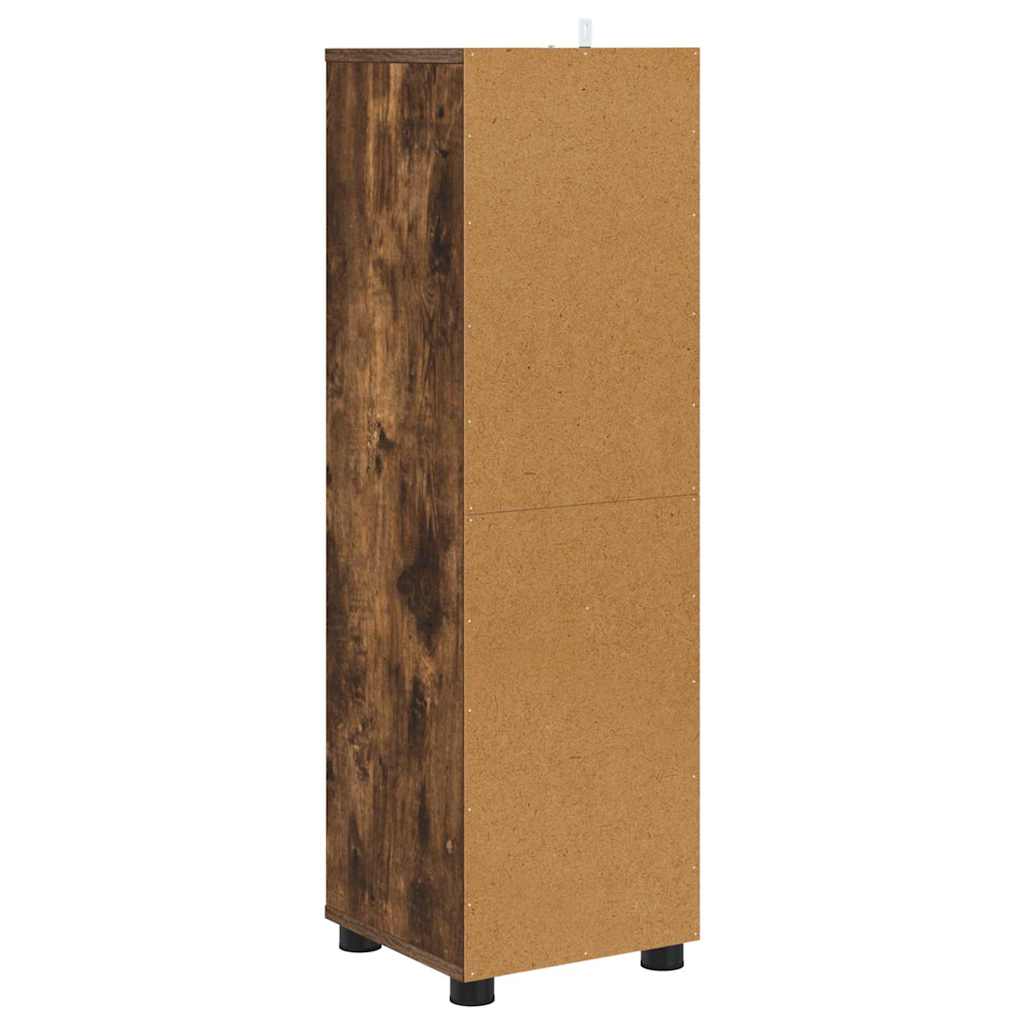 Badkamer Kast Gerookt eiken 30,5 x 30 x 101 cm Bewerkt hout