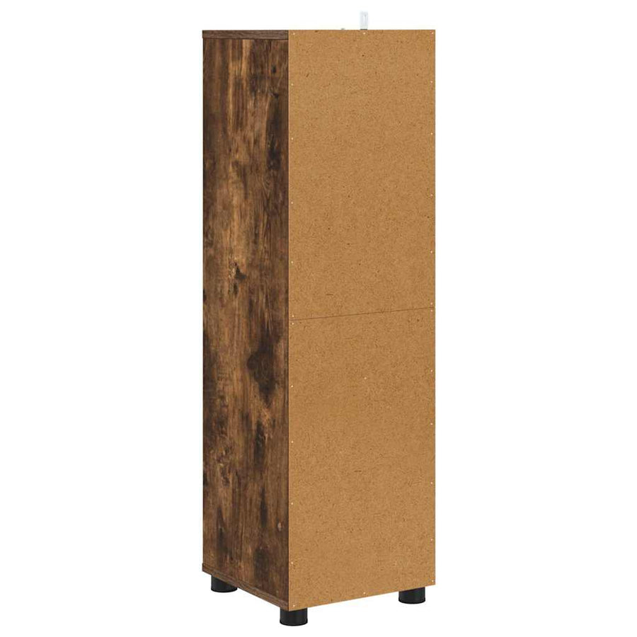 Badkamer Kast Gerookt eiken 30,5 x 30 x 101 cm Bewerkt hout