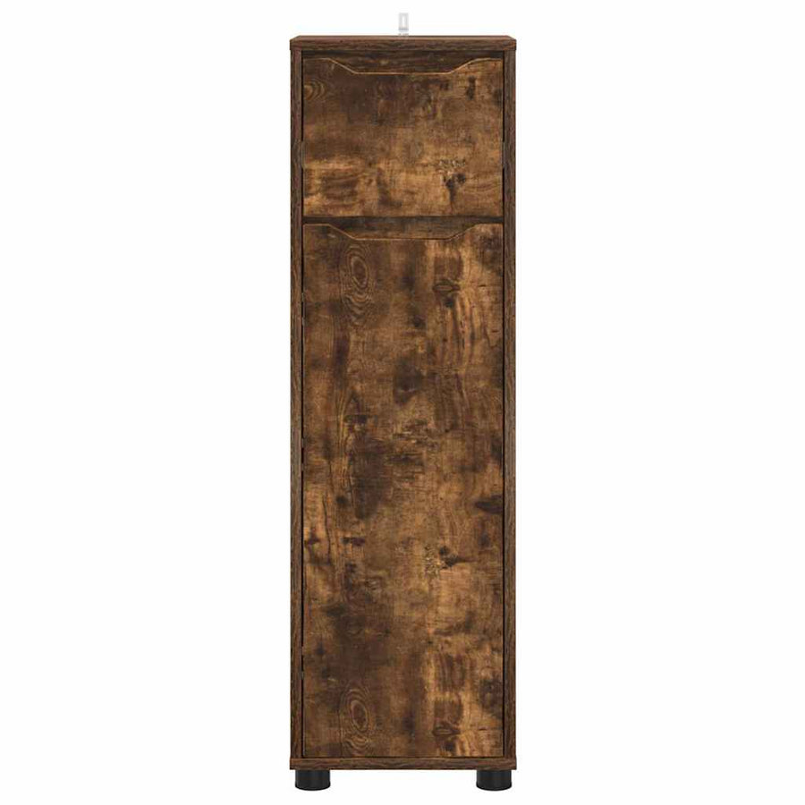 Badkamer Kast Gerookt eiken 30,5 x 30 x 101 cm Bewerkt hout