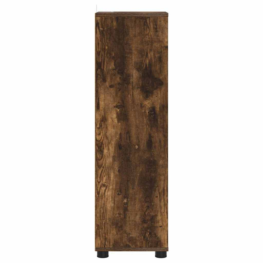 Badkamer Kast Gerookt eiken 30,5 x 30 x 101 cm Bewerkt hout