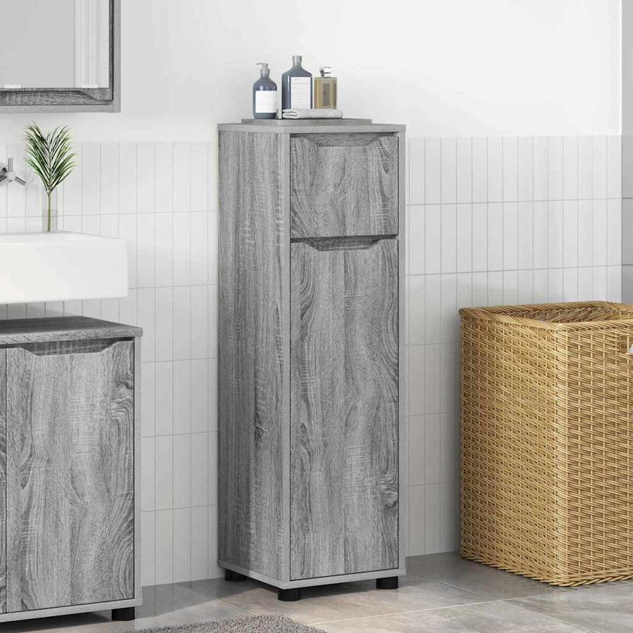 Badkamer Kast Grijs Sonoma 30,5 x 30 x 101 cm Bewerkt hout