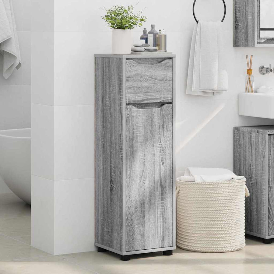 Badkamer Kast Grijs Sonoma 30,5 x 30 x 101 cm Bewerkt hout