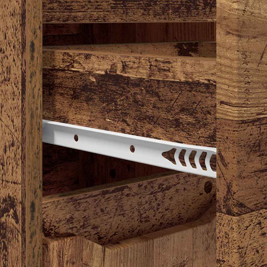 Badkamer Kast met lade Oud Hout 30,5 x 30 x 101 cm Bewerkt hout