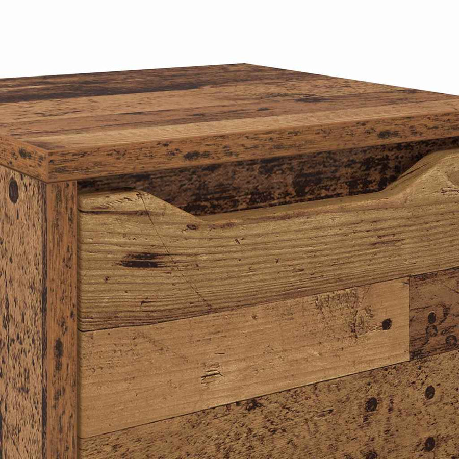 Badkamer Kast met lade Oud Hout 30,5 x 30 x 101 cm Bewerkt hout