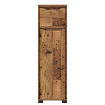 Badkamer Kast met lade Oud Hout 30,5 x 30 x 101 cm Bewerkt hout