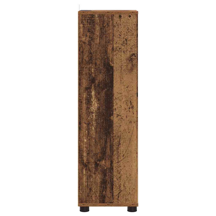Badkamer Kast met lade Oud Hout 30,5 x 30 x 101 cm Bewerkt hout