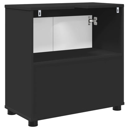 Badkamer wastafelkast Zwart 60 x 30 x 60 cm Bewerkt hout