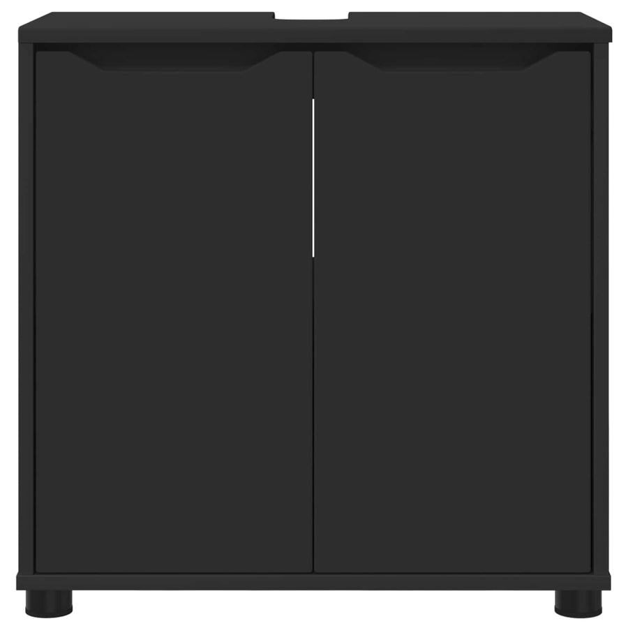 Badkamer wastafelkast Zwart 60 x 30 x 60 cm Bewerkt hout