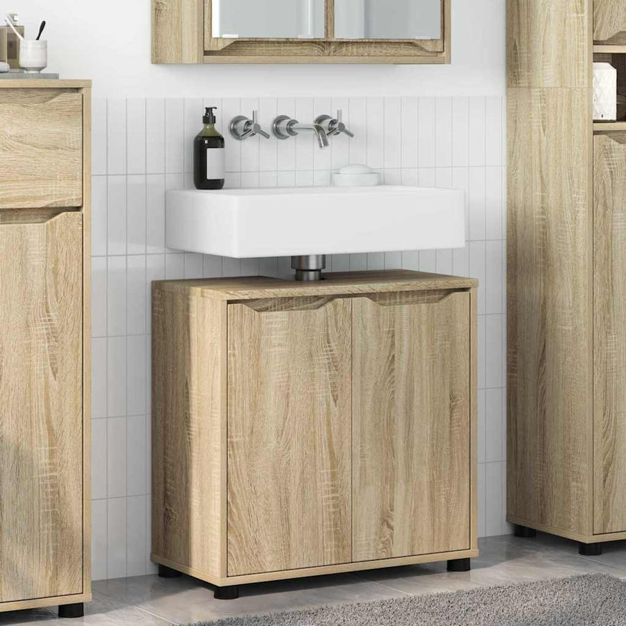 Badkamer wastafelkast Sonoma Eiken 60 x 30 x 60 cm Bewerkt hout