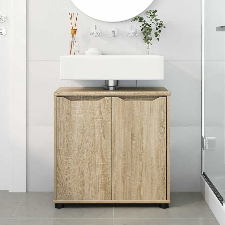 Badkamer wastafelkast Sonoma Eiken 60 x 30 x 60 cm Bewerkt hout