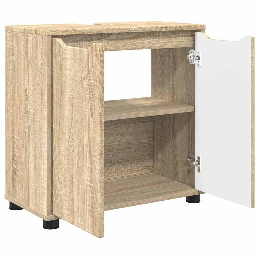 Badkamer wastafelkast Sonoma Eiken 60 x 30 x 60 cm Bewerkt hout