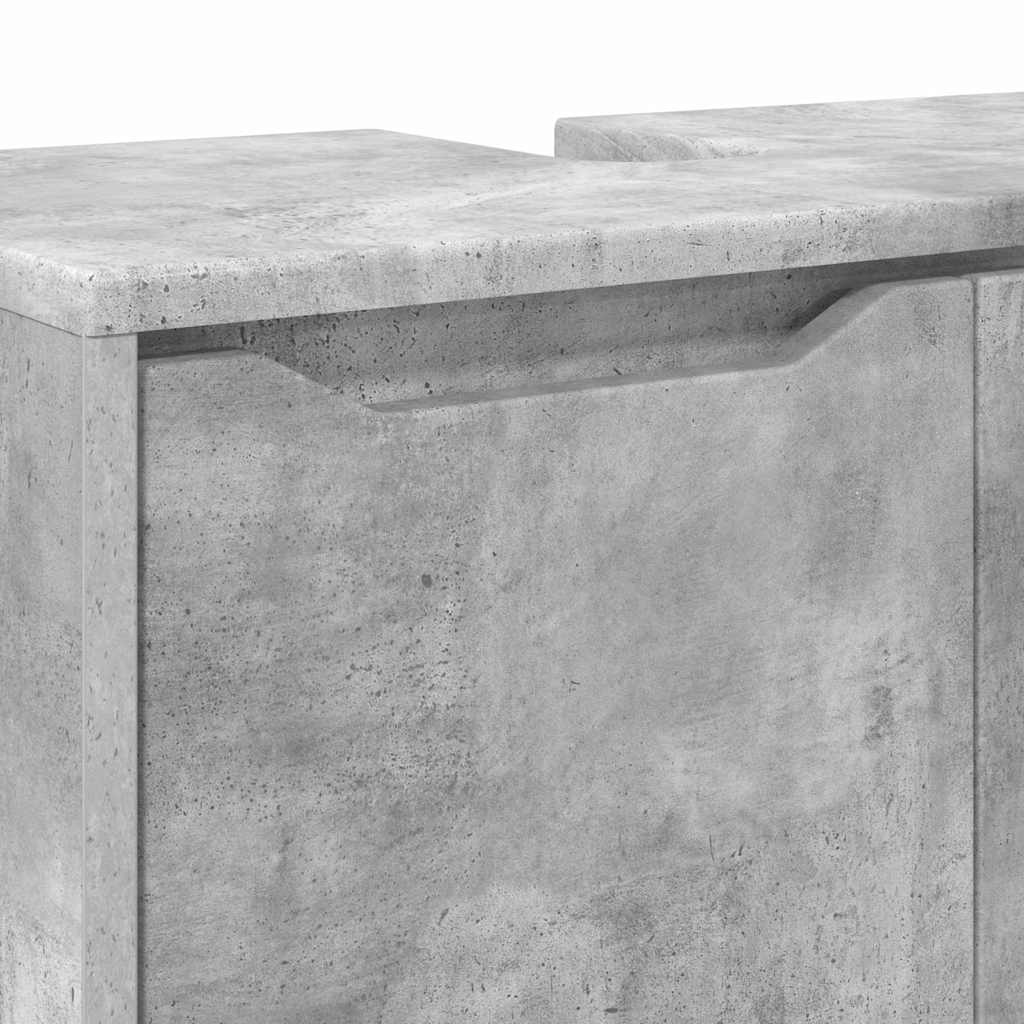 Badkamer wastafelkast Beton Grijs 60 x 30 x 60 cm Bewerkt hout