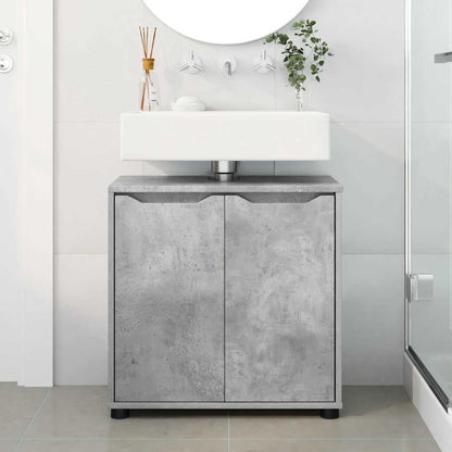 Badkamer wastafelkast Beton Grijs 60 x 30 x 60 cm Bewerkt hout
