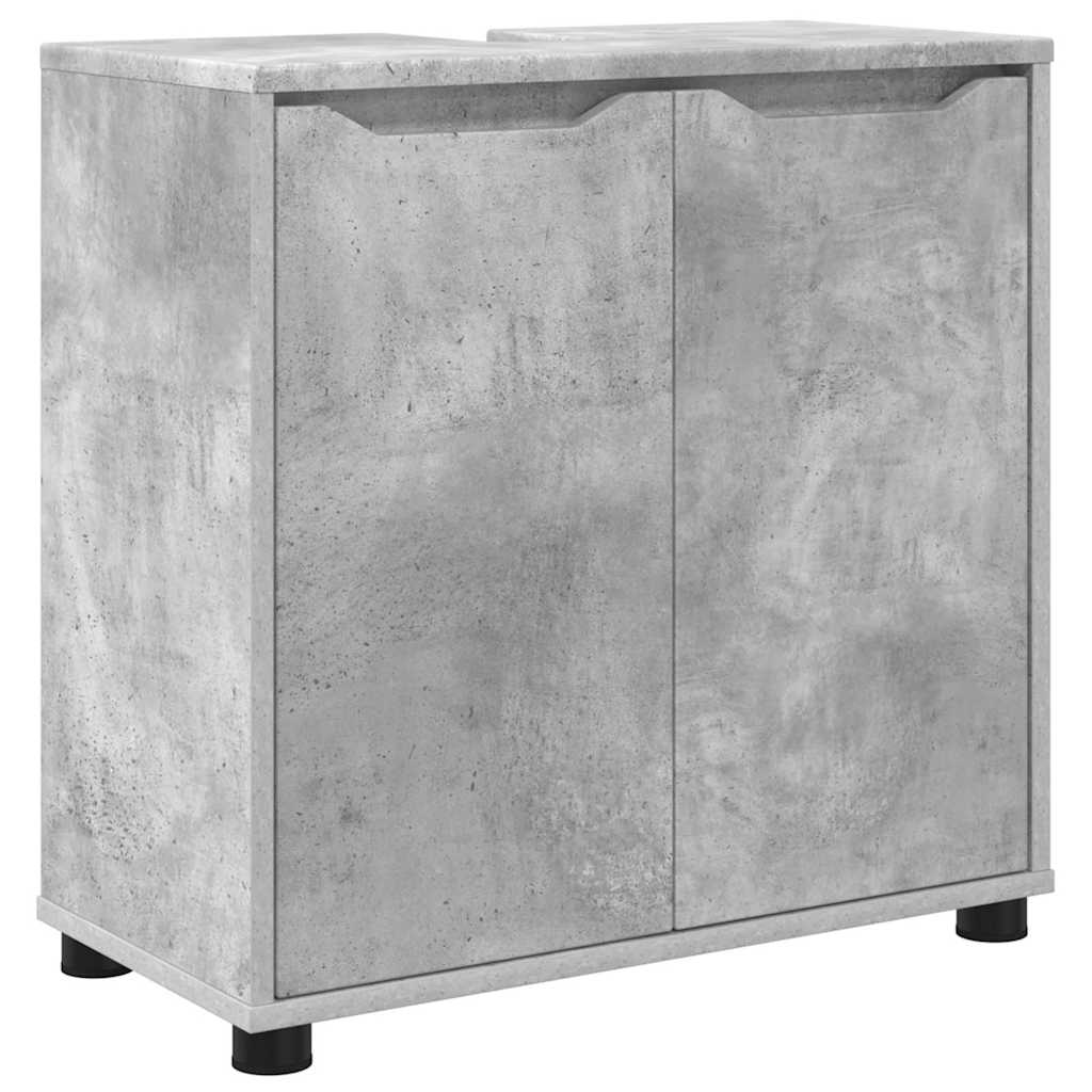 Badkamer wastafelkast Beton Grijs 60 x 30 x 60 cm Bewerkt hout