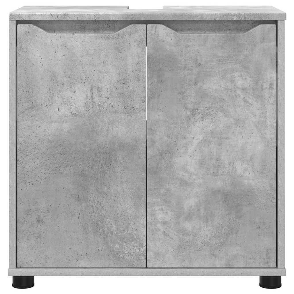 Badkamer wastafelkast Beton Grijs 60 x 30 x 60 cm Bewerkt hout