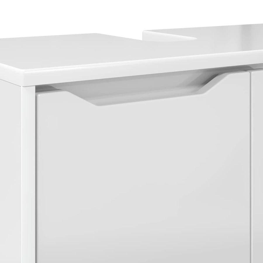 Badkamer wastafelkast met plank Hoogglans wit 60 x 30 x 60 cm