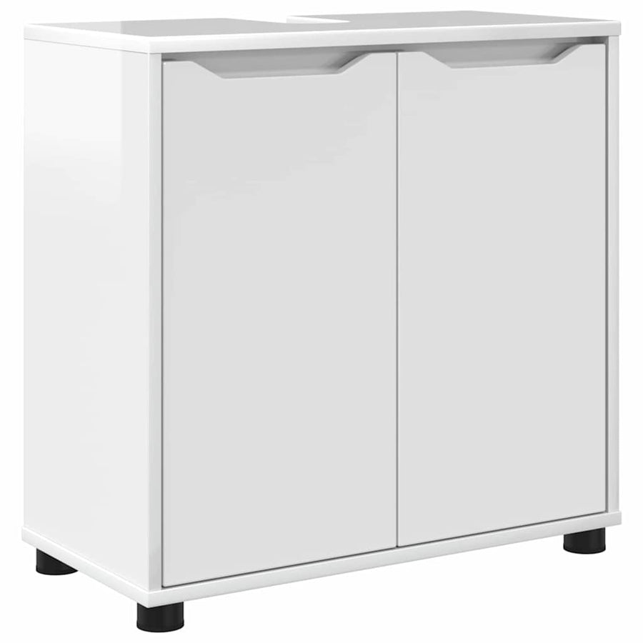 Badkamer wastafelkast met plank Hoogglans wit 60 x 30 x 60 cm