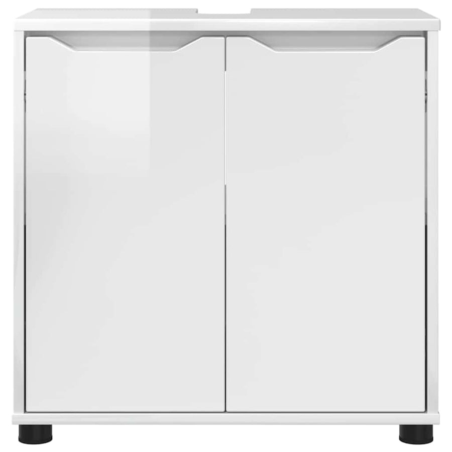 Badkamer wastafelkast met plank Hoogglans wit 60 x 30 x 60 cm