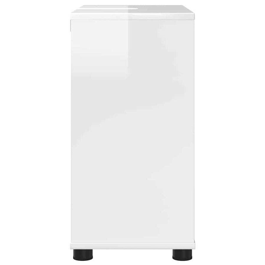 Badkamer wastafelkast met plank Hoogglans wit 60 x 30 x 60 cm
