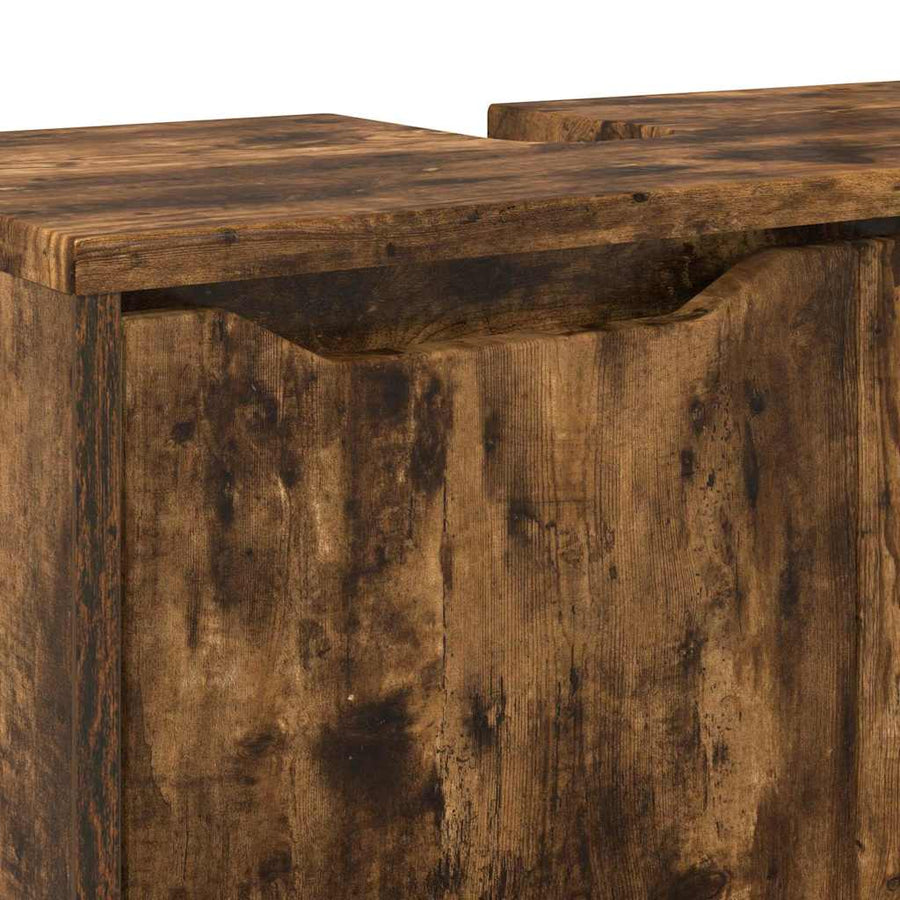 Badkamer wastafelkast met plank Gerookt eiken 60 x 30 x 60 cm