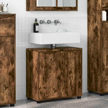 Badkamer wastafelkast met plank Gerookt eiken 60 x 30 x 60 cm