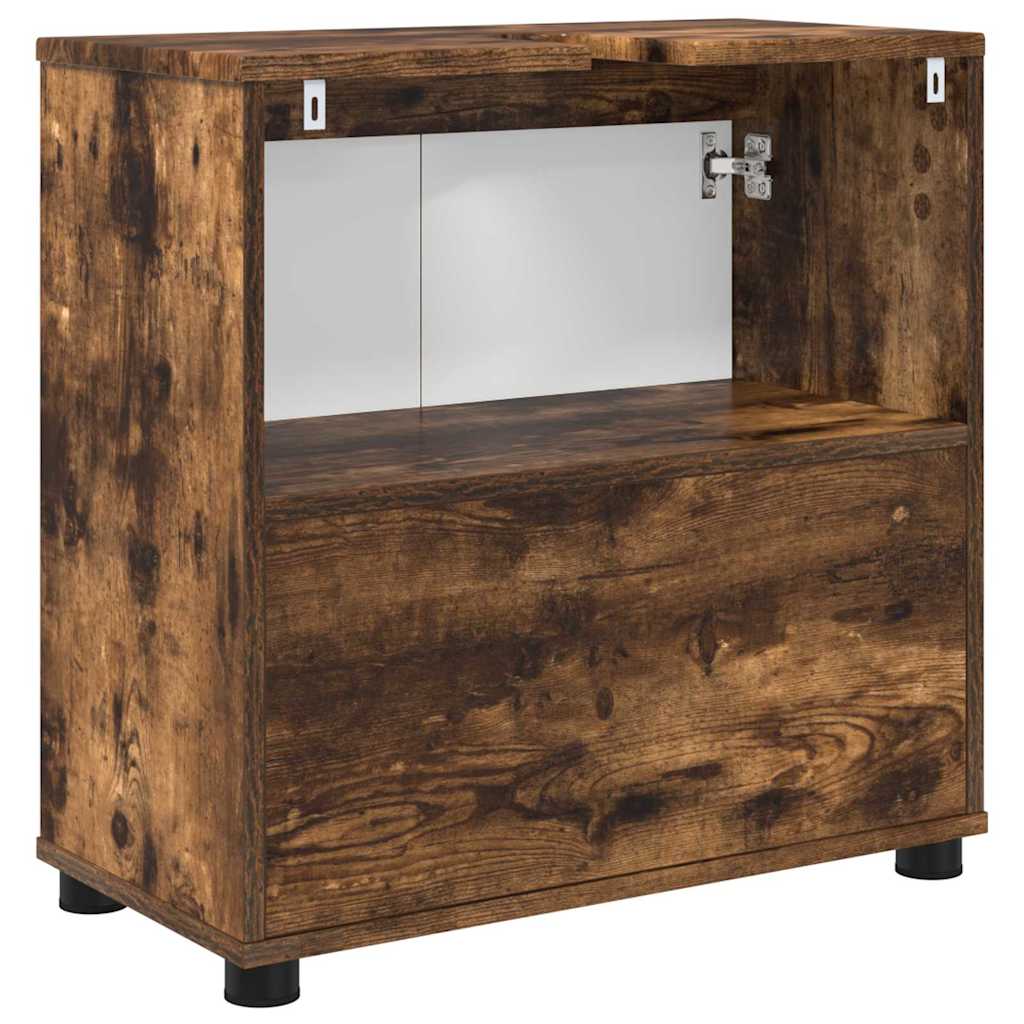 Badkamer wastafelkast met plank Gerookt eiken 60 x 30 x 60 cm