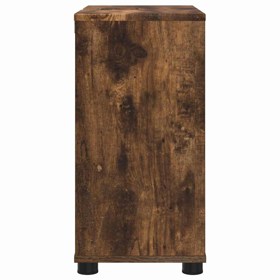 Badkamer wastafelkast met plank Gerookt eiken 60 x 30 x 60 cm