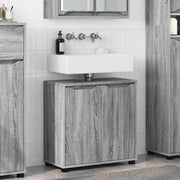 Wastafelkast badkamer 60x30x60 cm grijs bewerkt hout