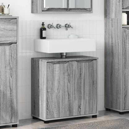 Badkamer wastafelkast Grijs Sonoma 60 x 30 x 60 cm Bewerkt hout